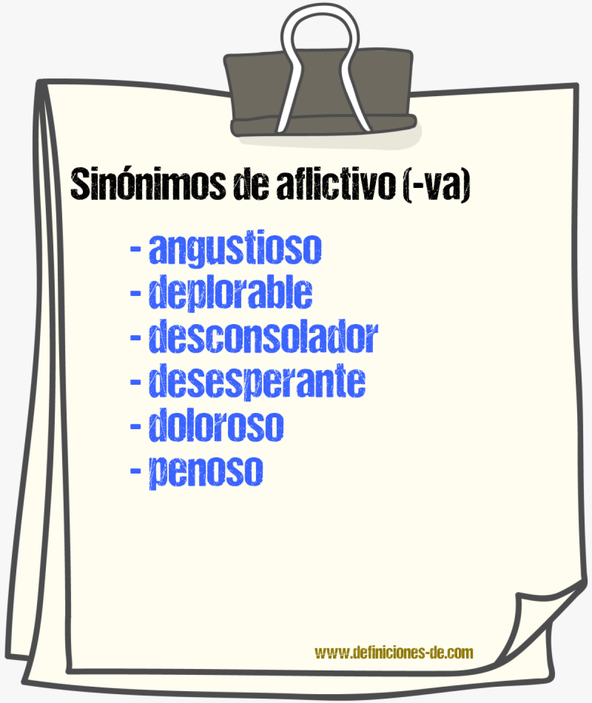 Sinnimos de aflictivo