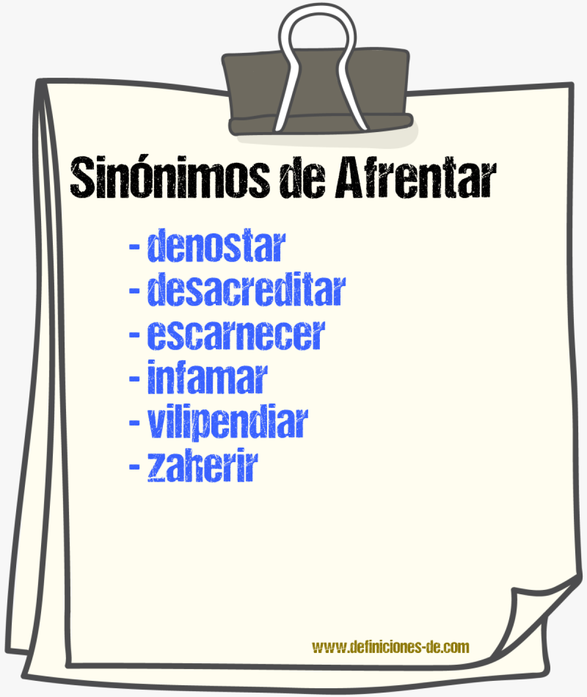 Sinnimos de afrentar