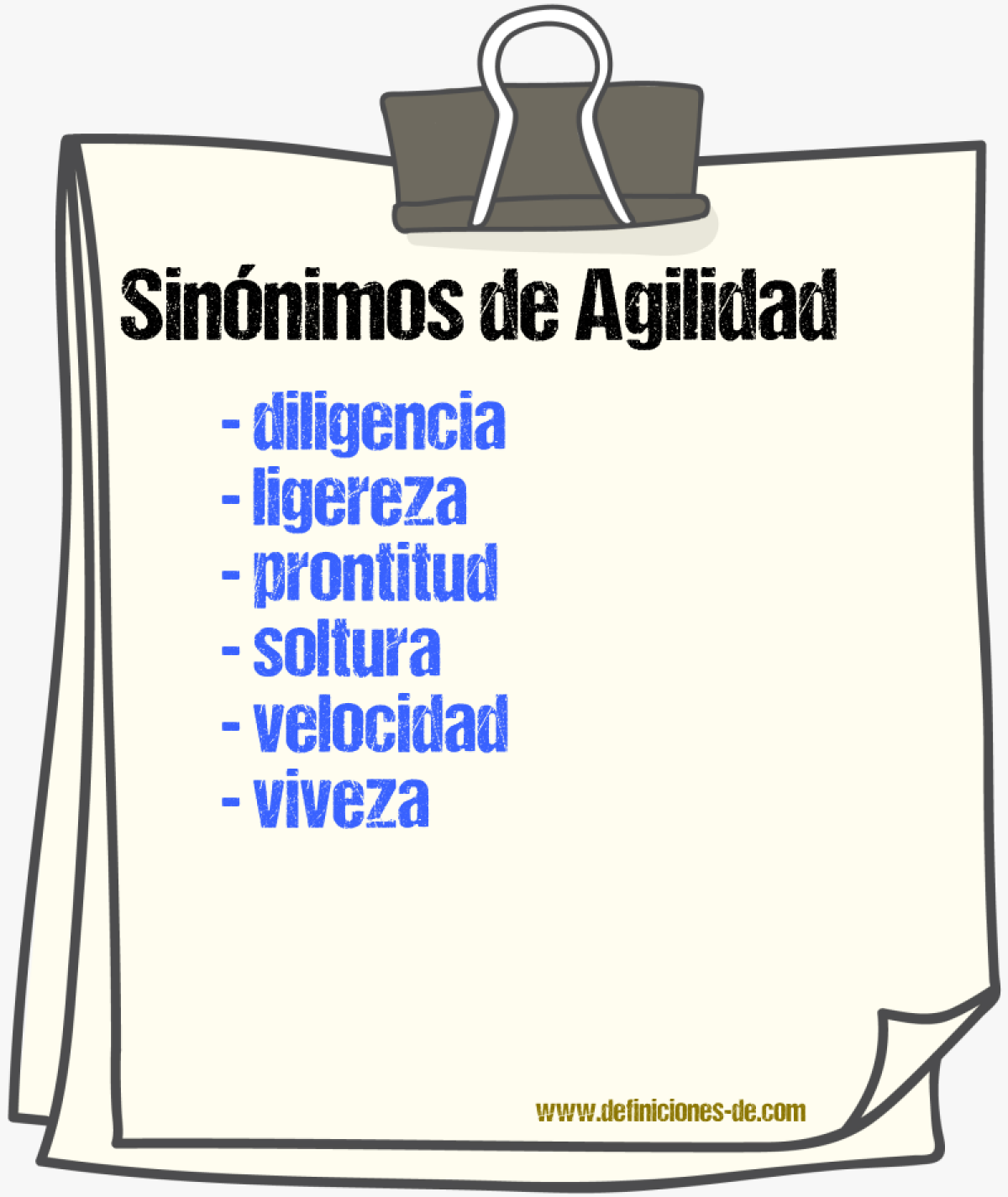 Sinnimos de agilidad