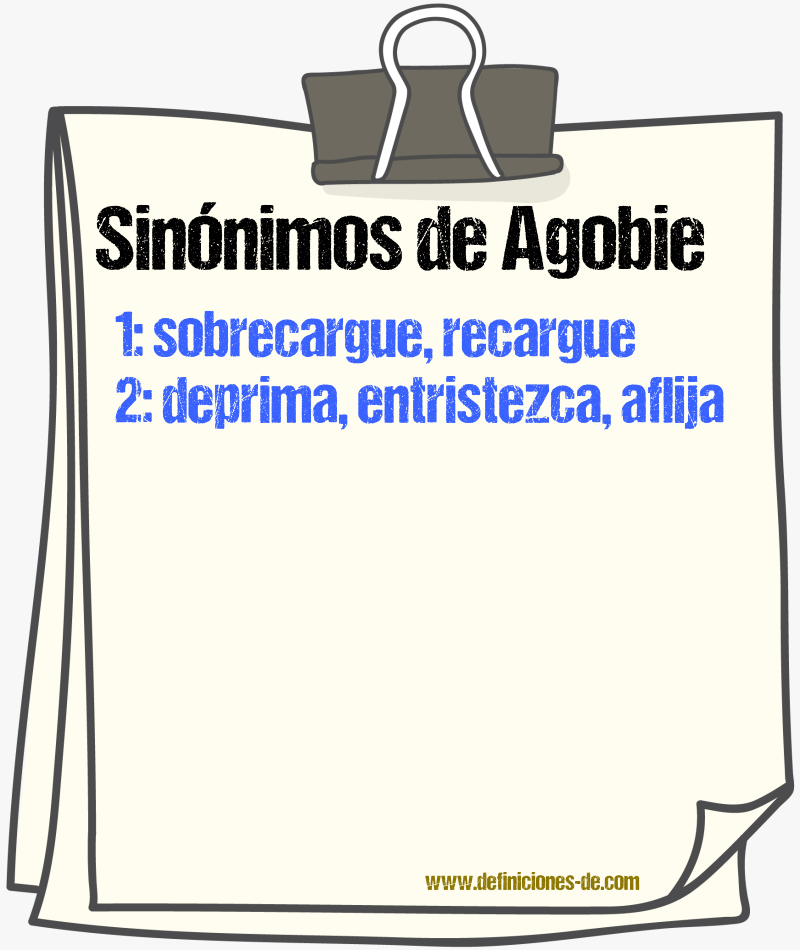 Sinónimos de agobie