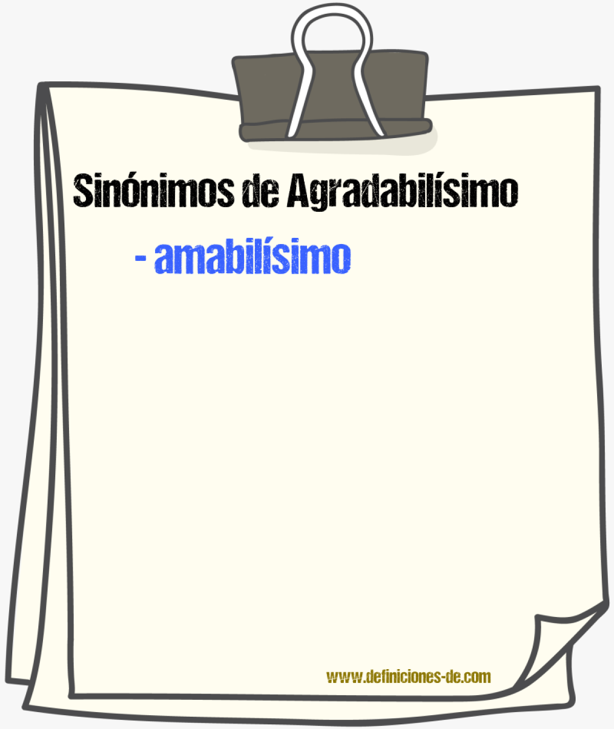 Sinnimos de agradabilsimo