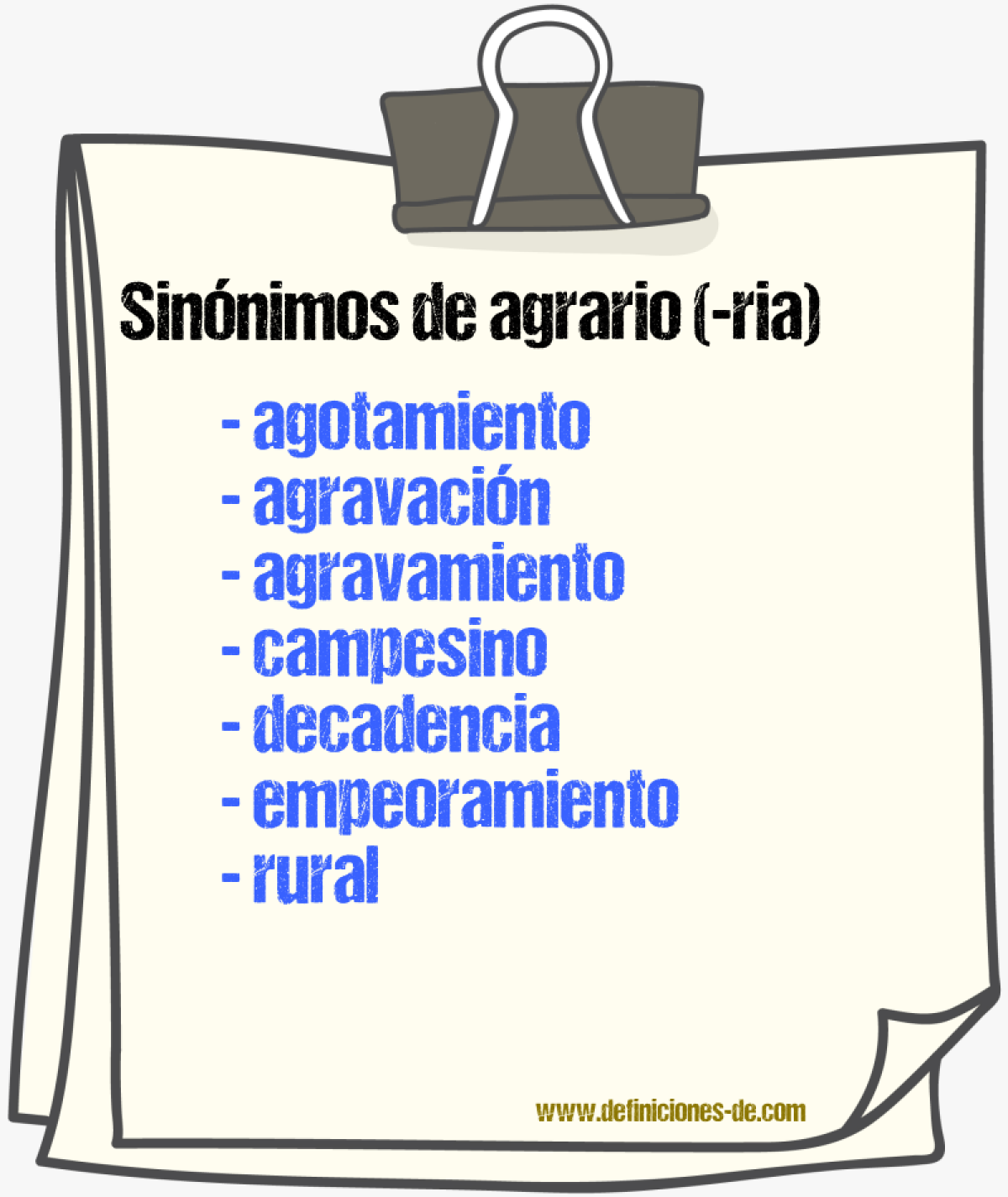 Sinnimos de agrario