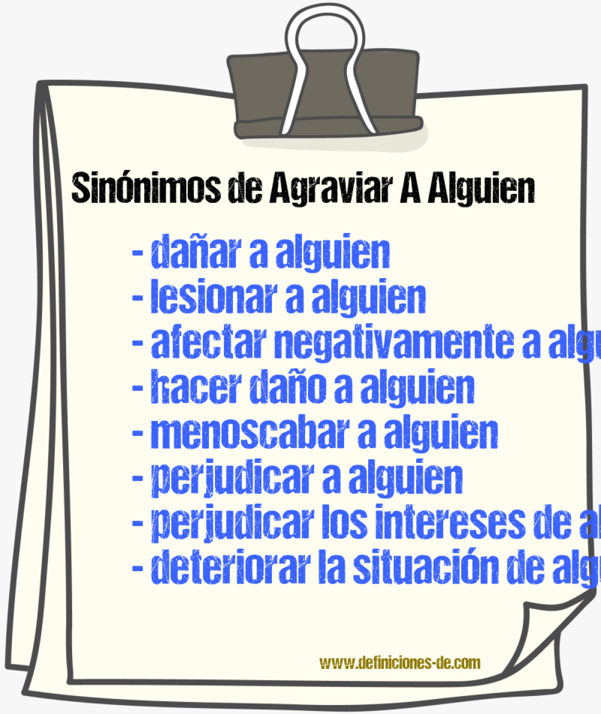 Sinónimos de agraviar a alguien