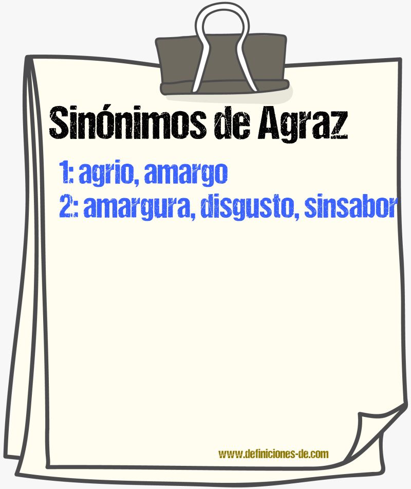 Sinnimos de agraz