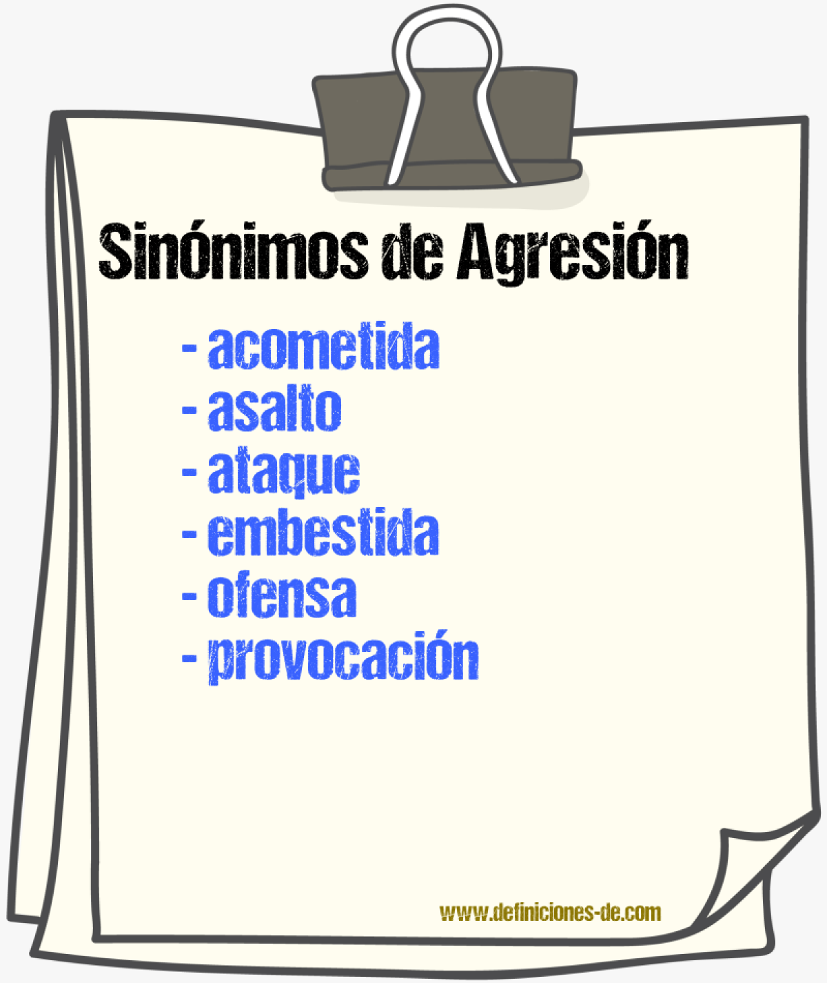 Sinnimos de agresin