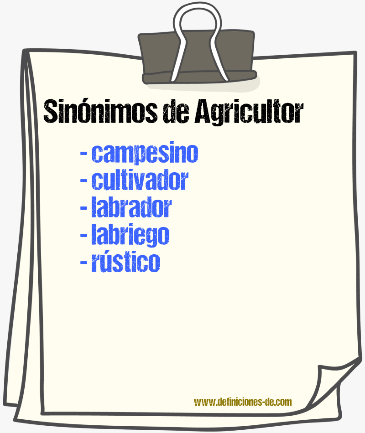 Sinnimos de agricultor