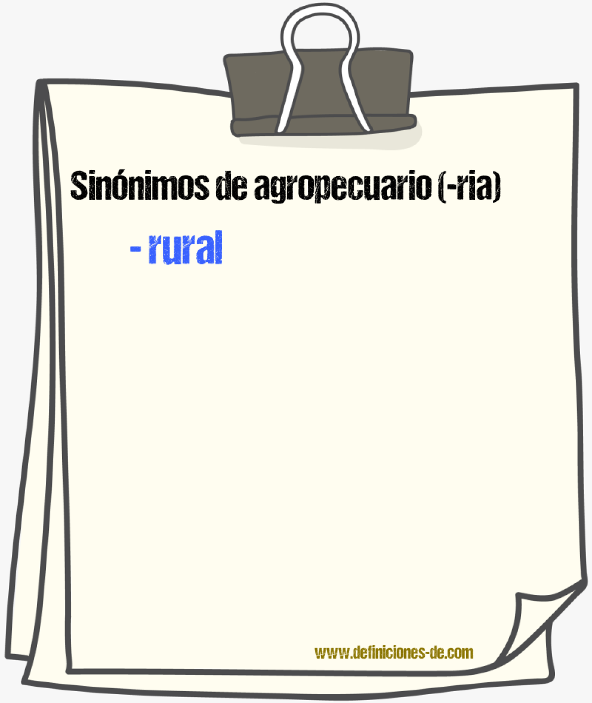 Sinnimos de agropecuario