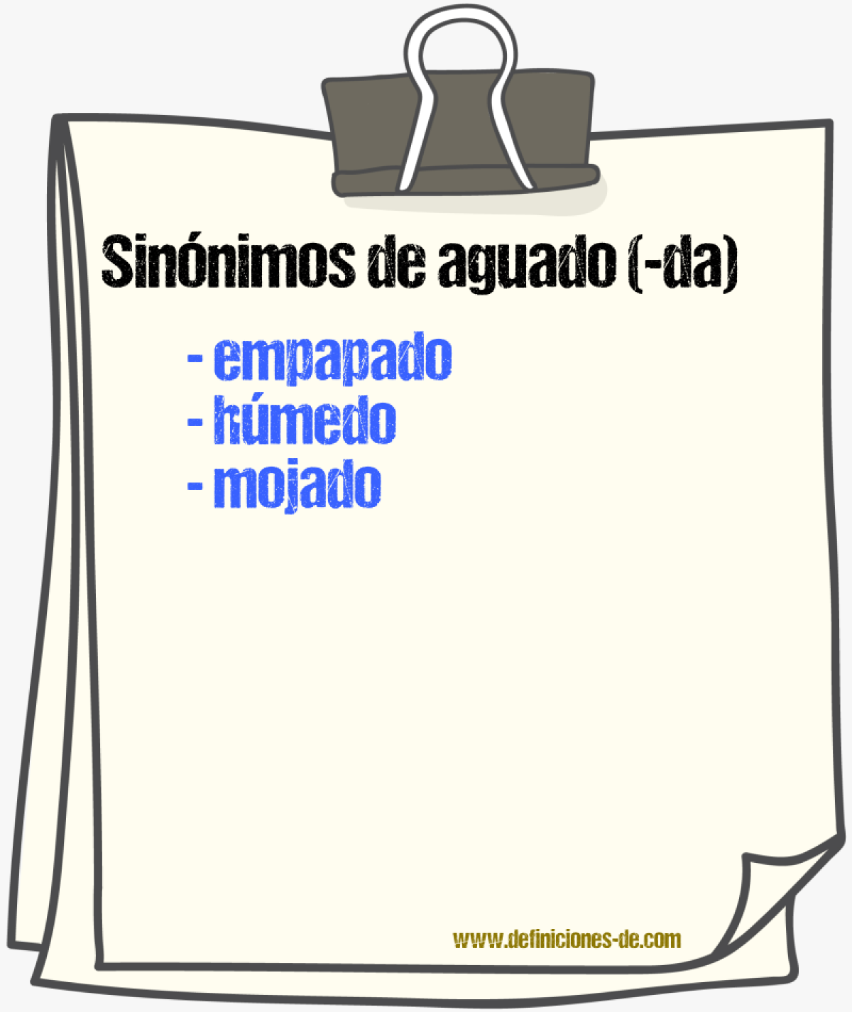 Sinnimos de aguado