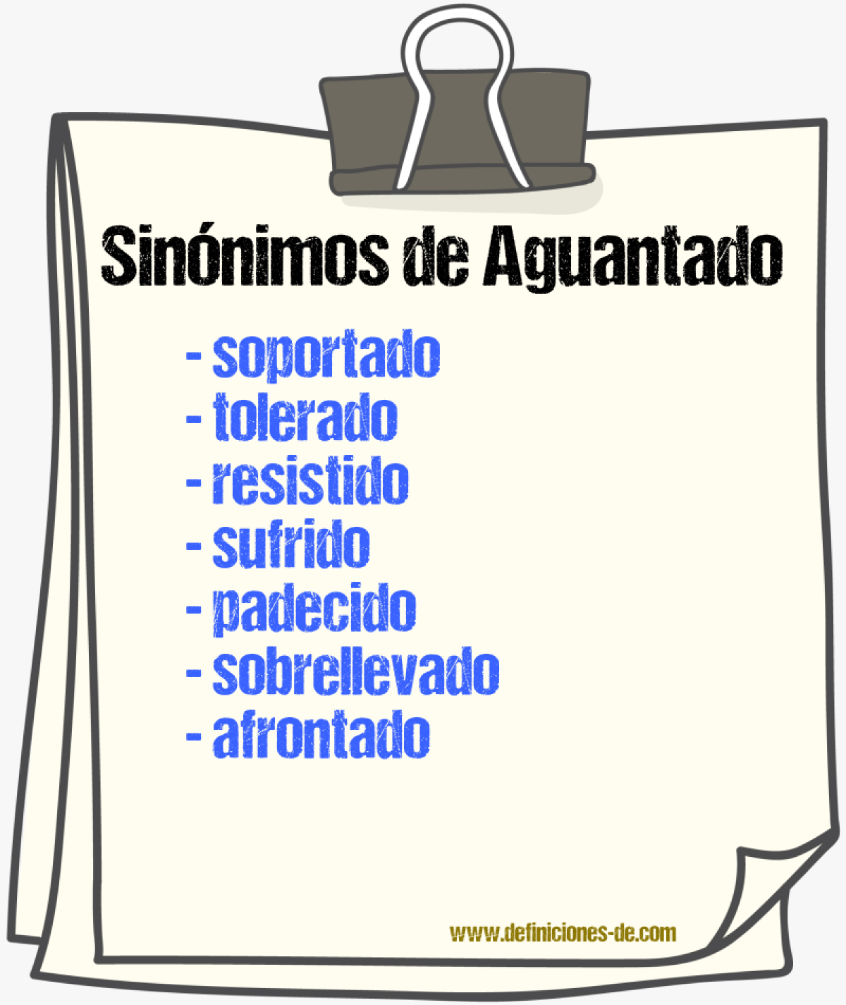 Sinónimos de aguantado