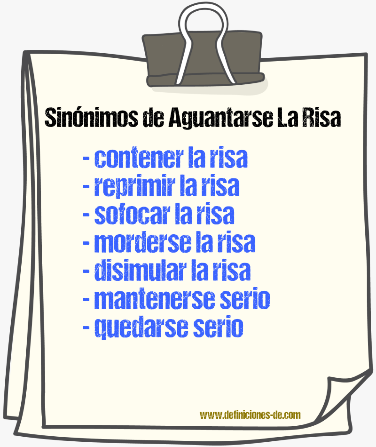 Sinónimos de aguantarse la risa
