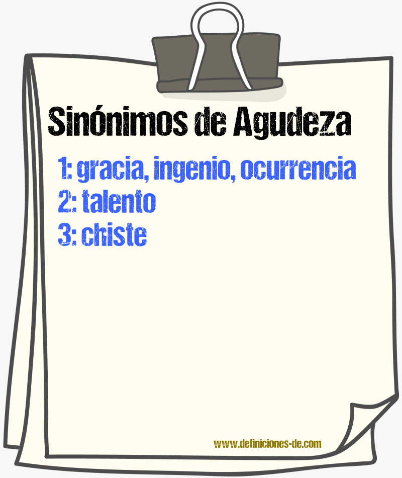 Sinnimos de agudeza