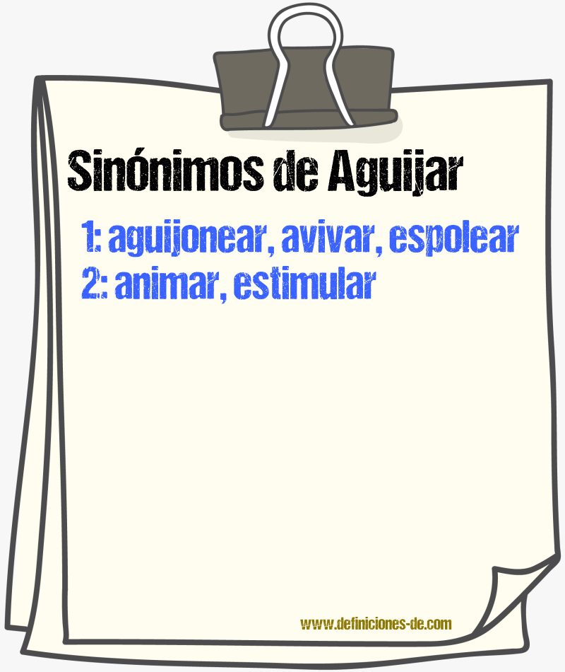 Sinnimos de aguijar