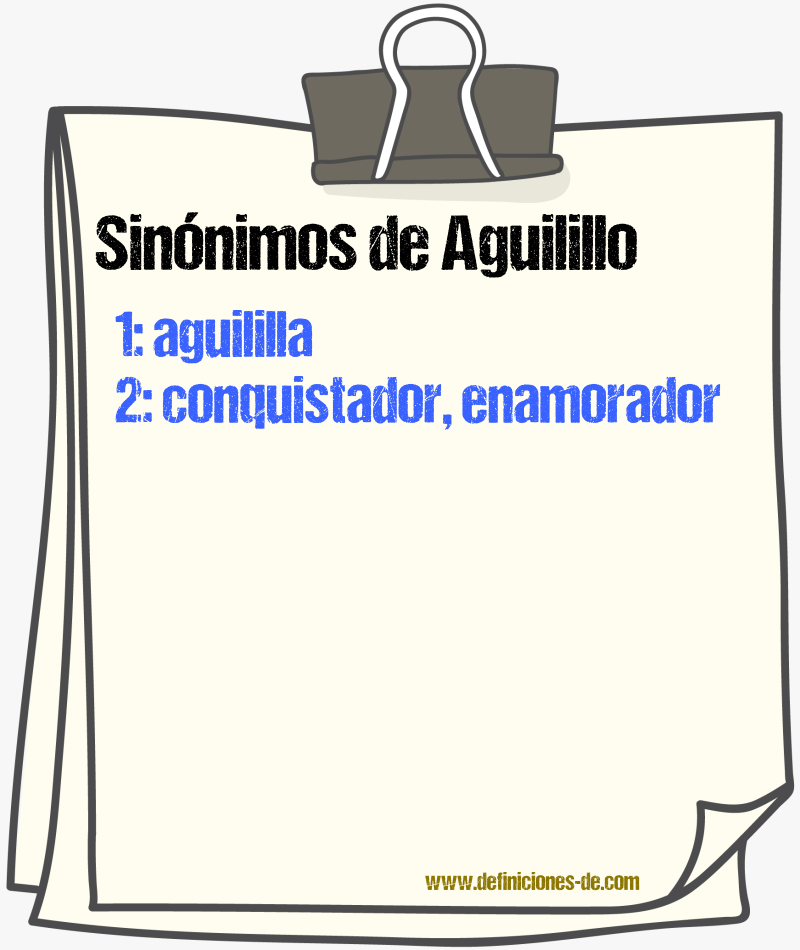 Sinnimos de aguilillo