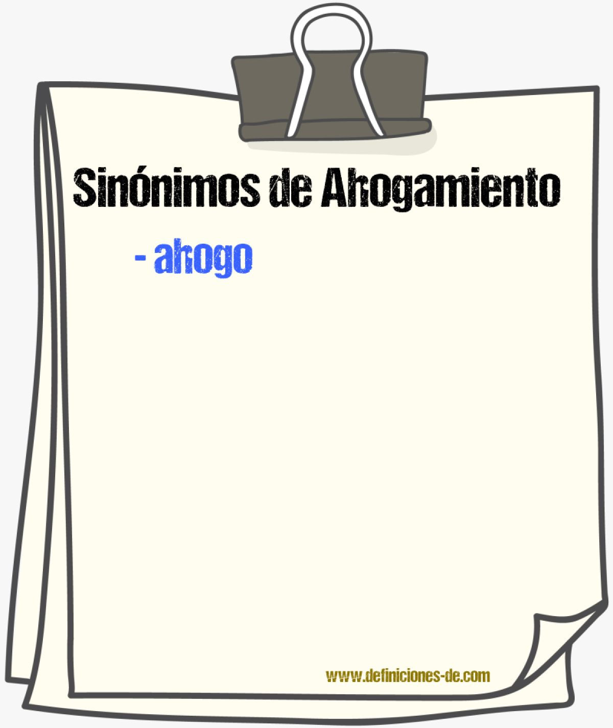 Sinnimos de ahogamiento