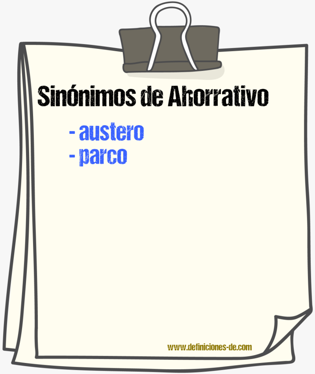 Sinnimos de ahorrativo