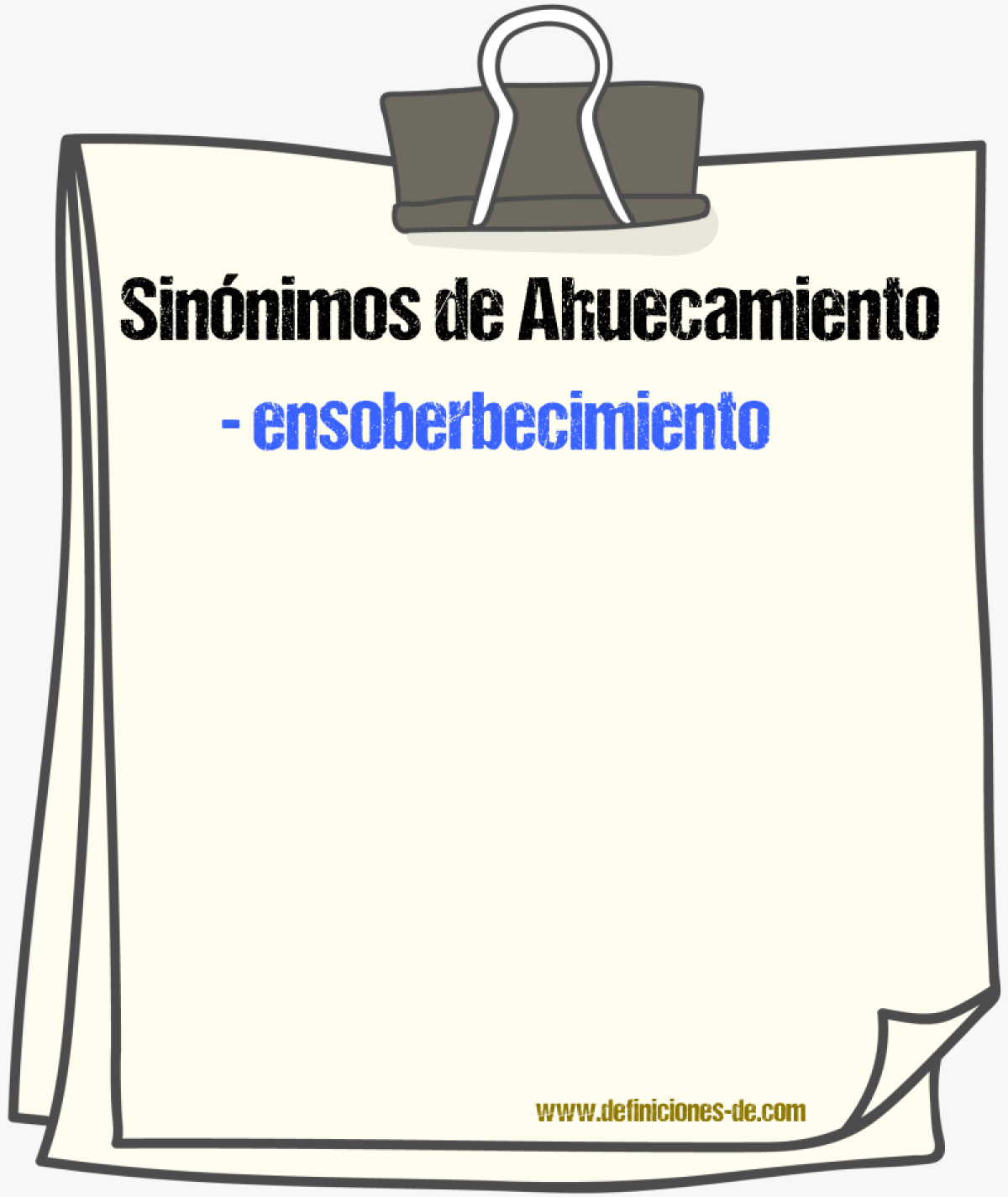 Sinnimos de ahuecamiento