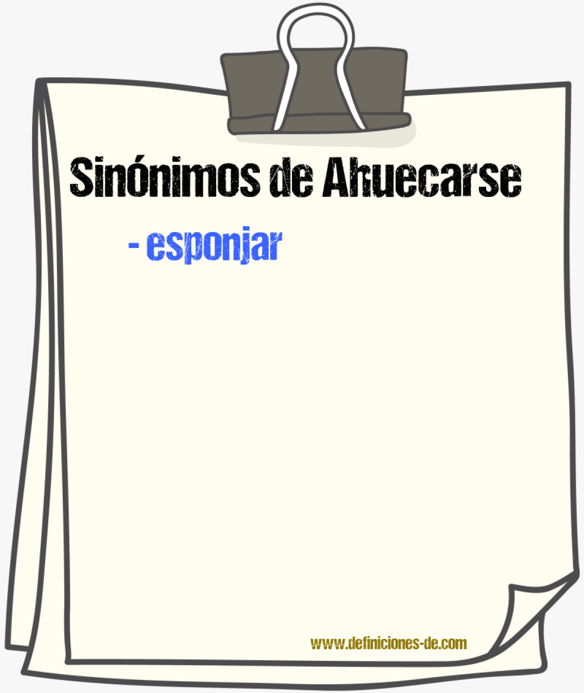 Sinnimos de ahuecarse