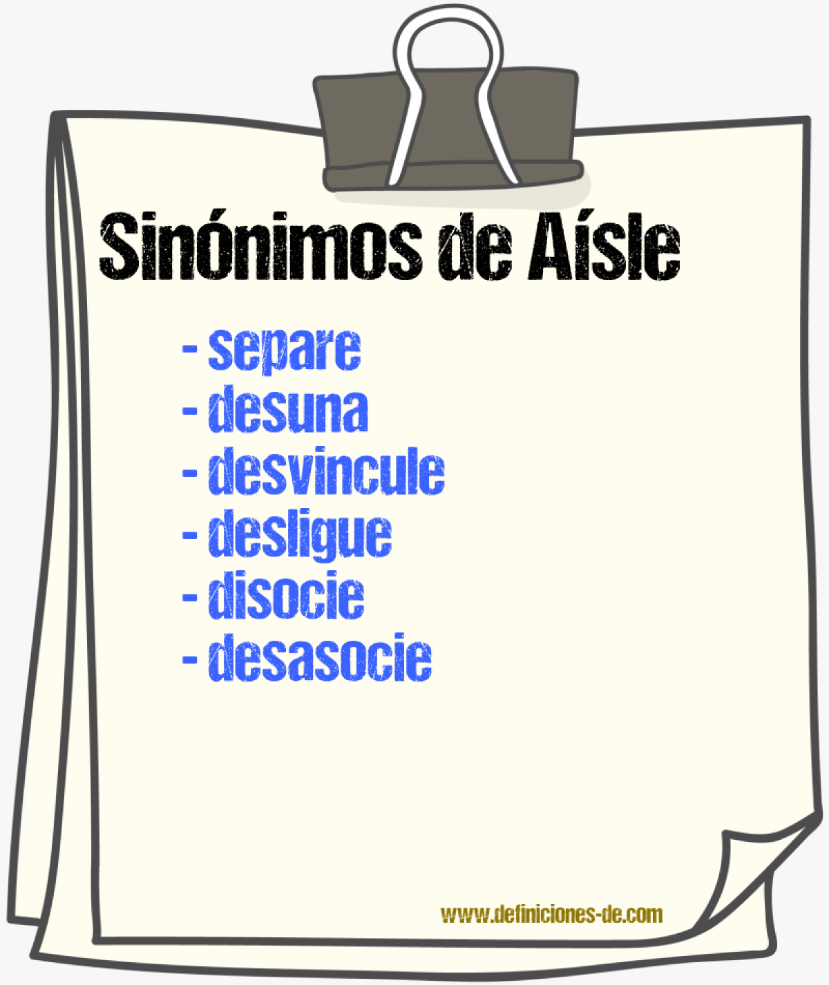 Sinónimos de aísle