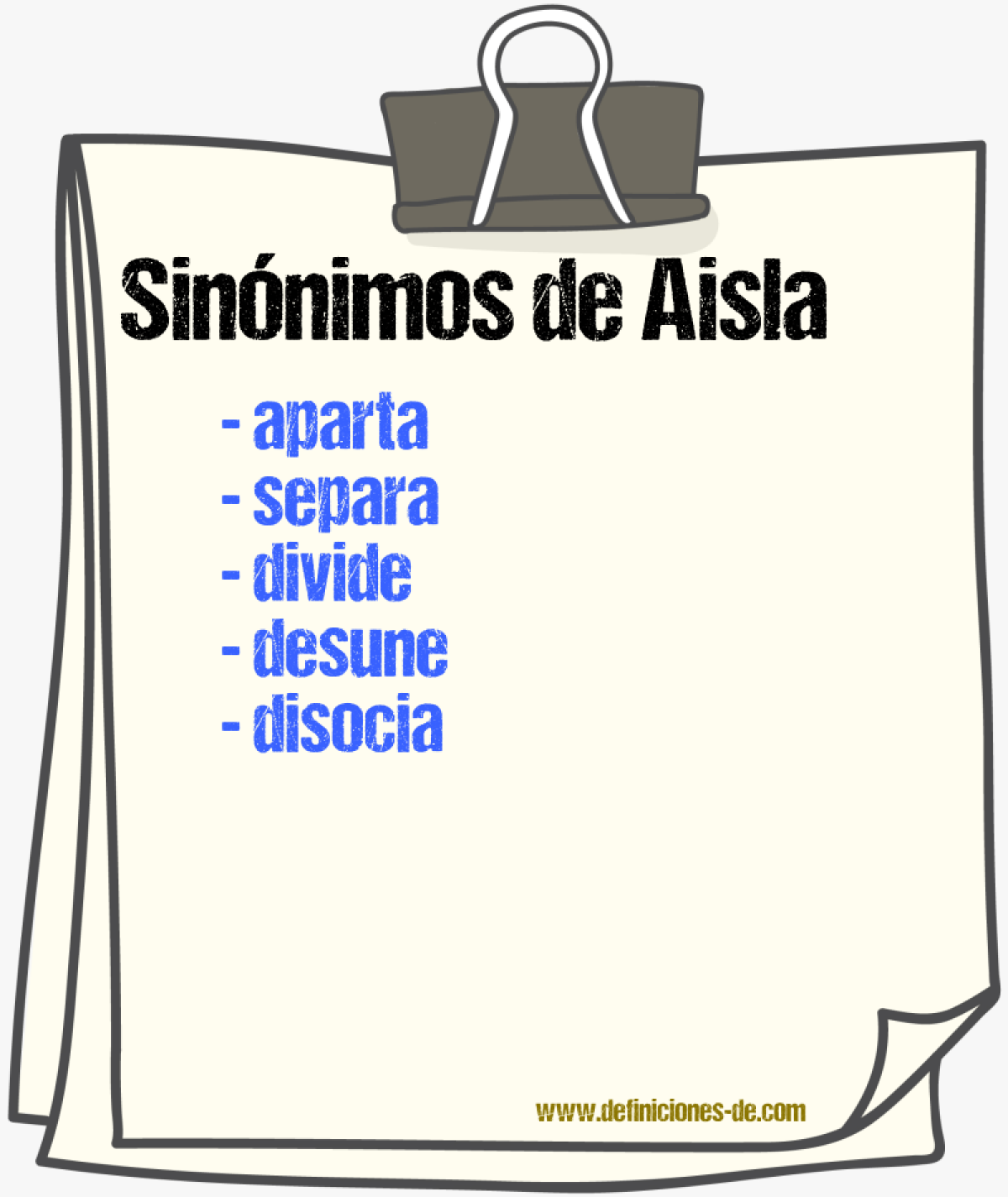 Sinónimos de aisla