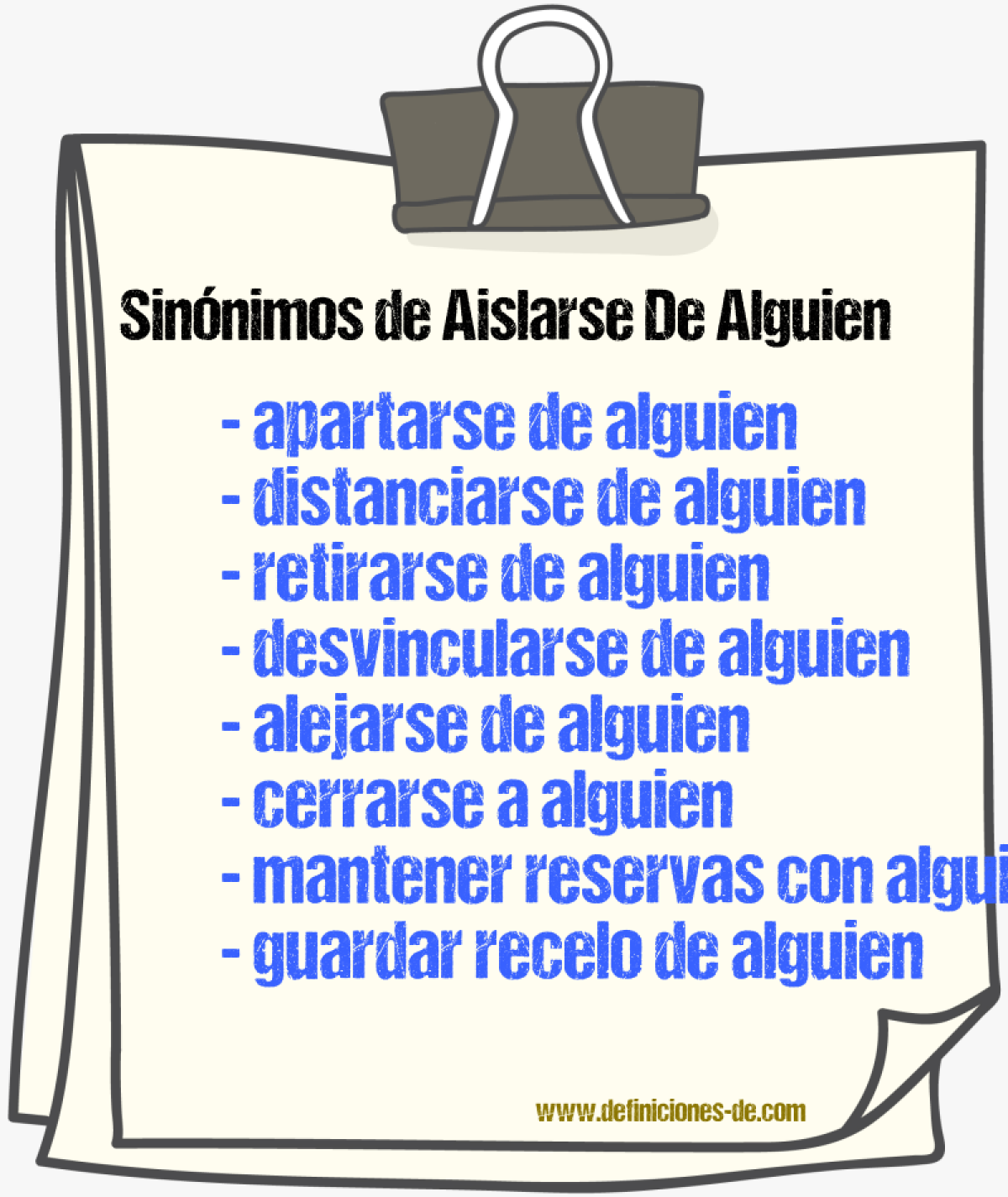 Sinónimos de aislarse de alguien