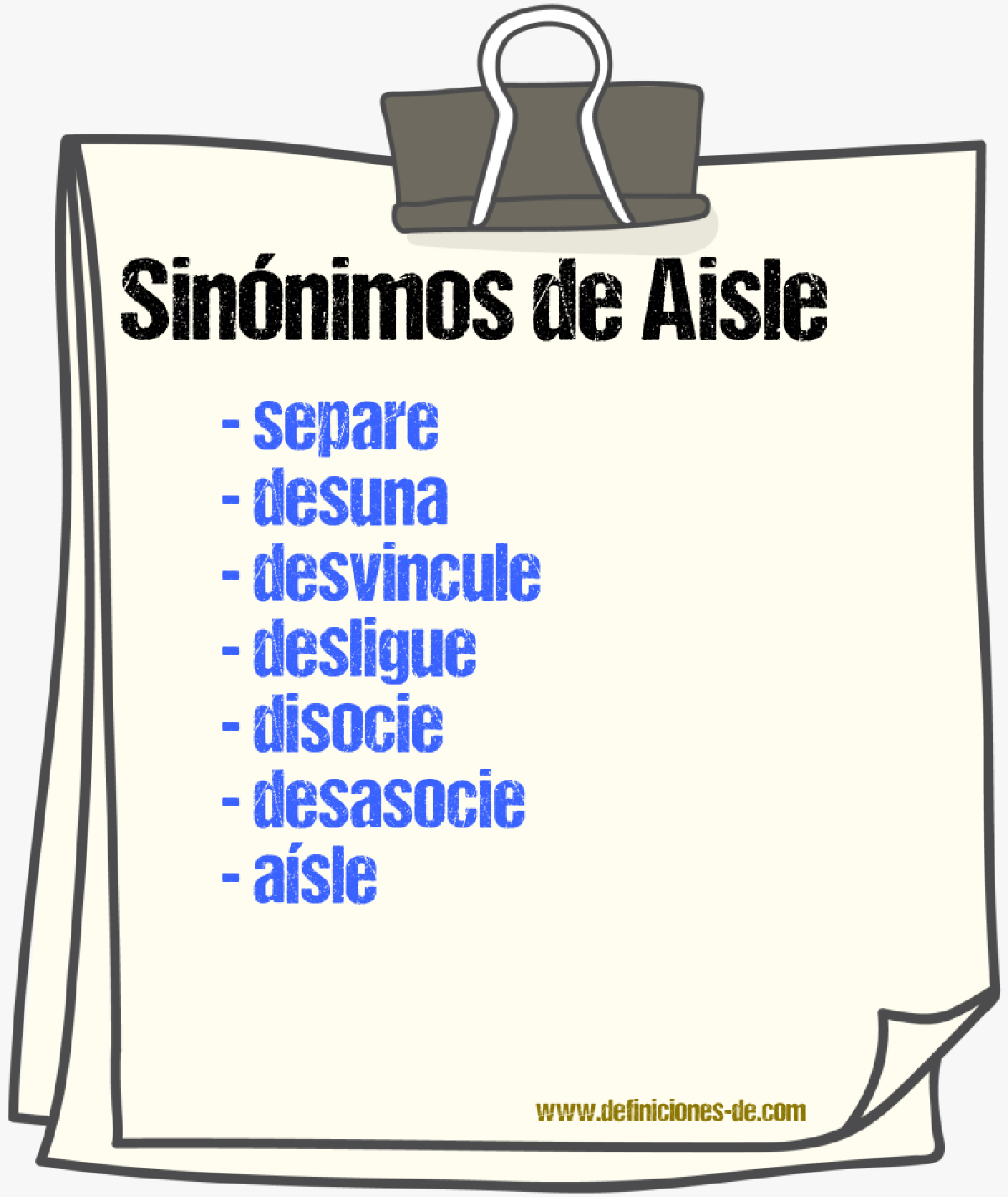 Sinónimos de aisle