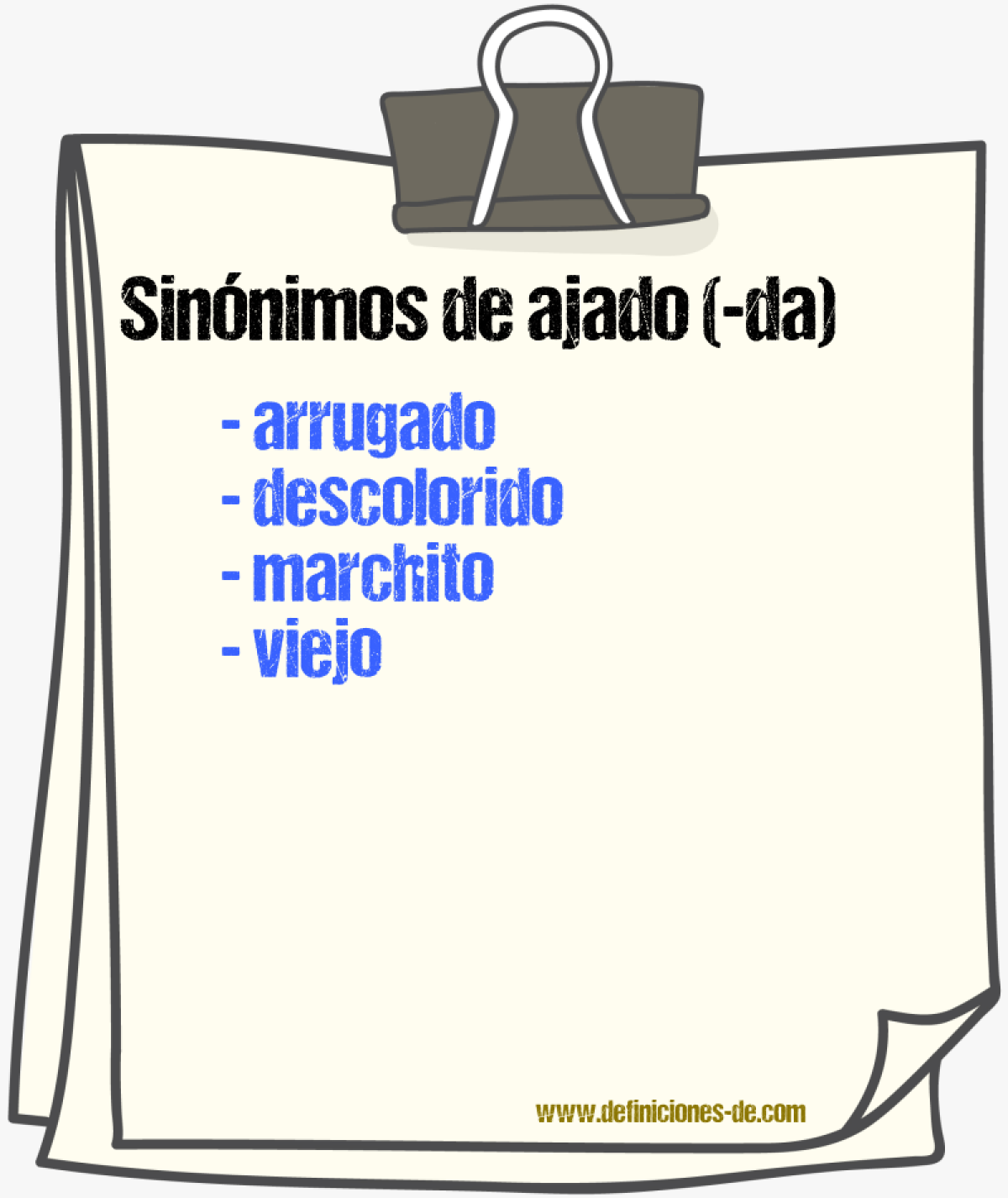 Sinnimos de ajado