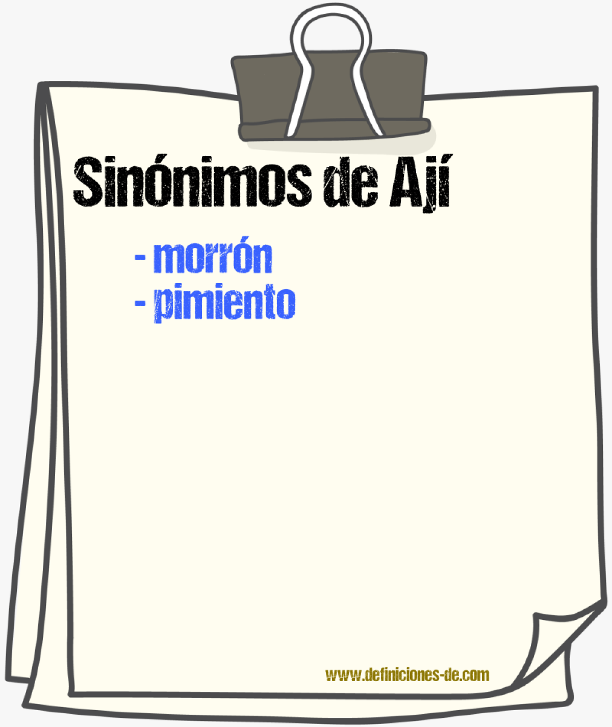 Sinnimos de aj