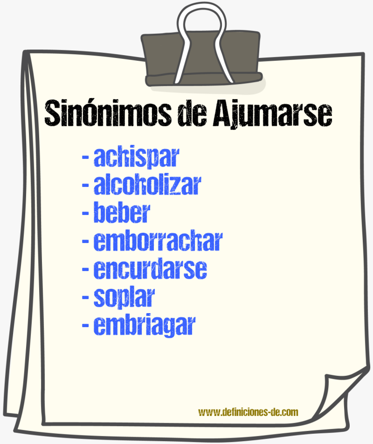 Sinnimos de ajumarse