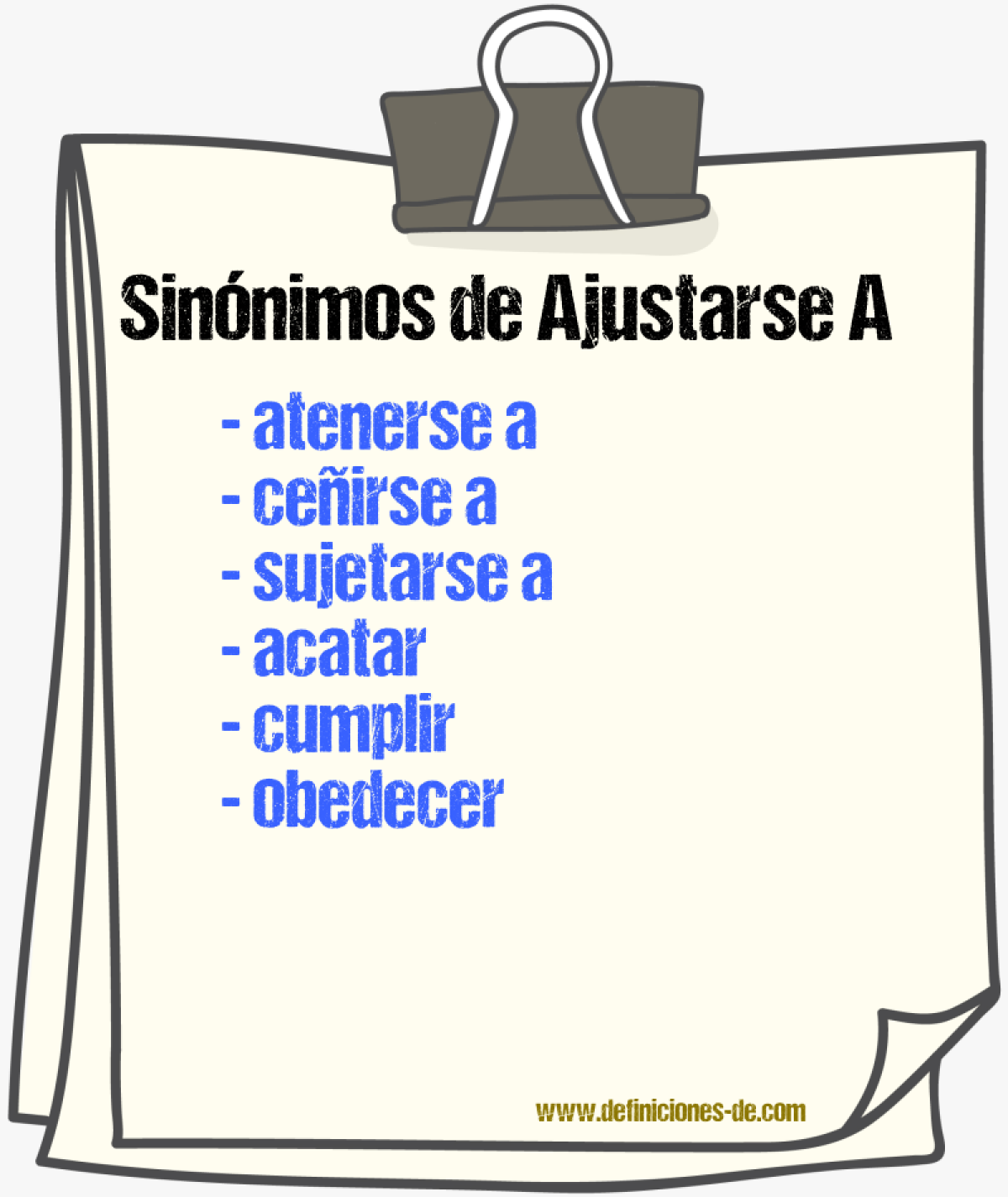 Sinónimos de ajustarse a