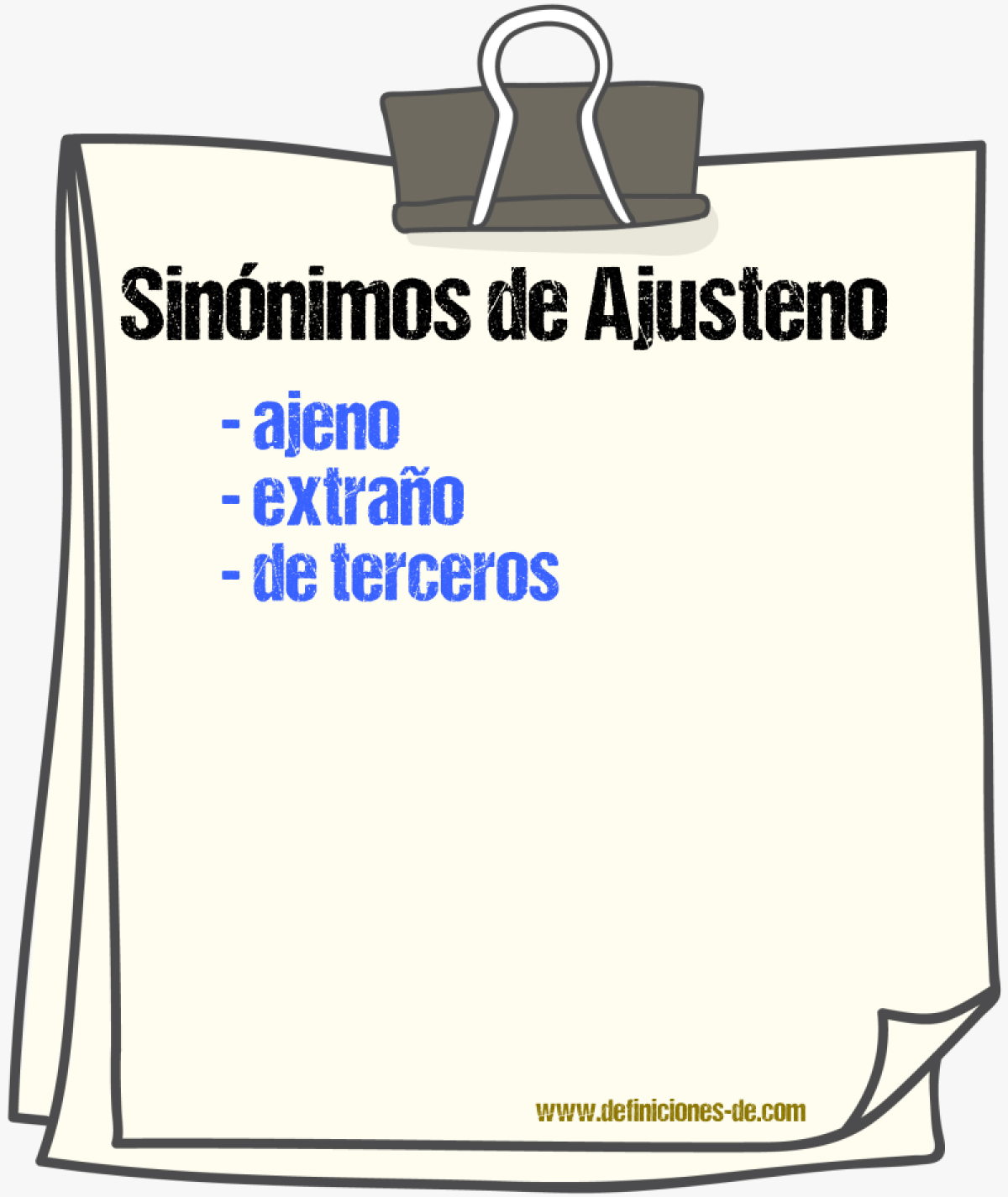Sinónimos de ajusteno