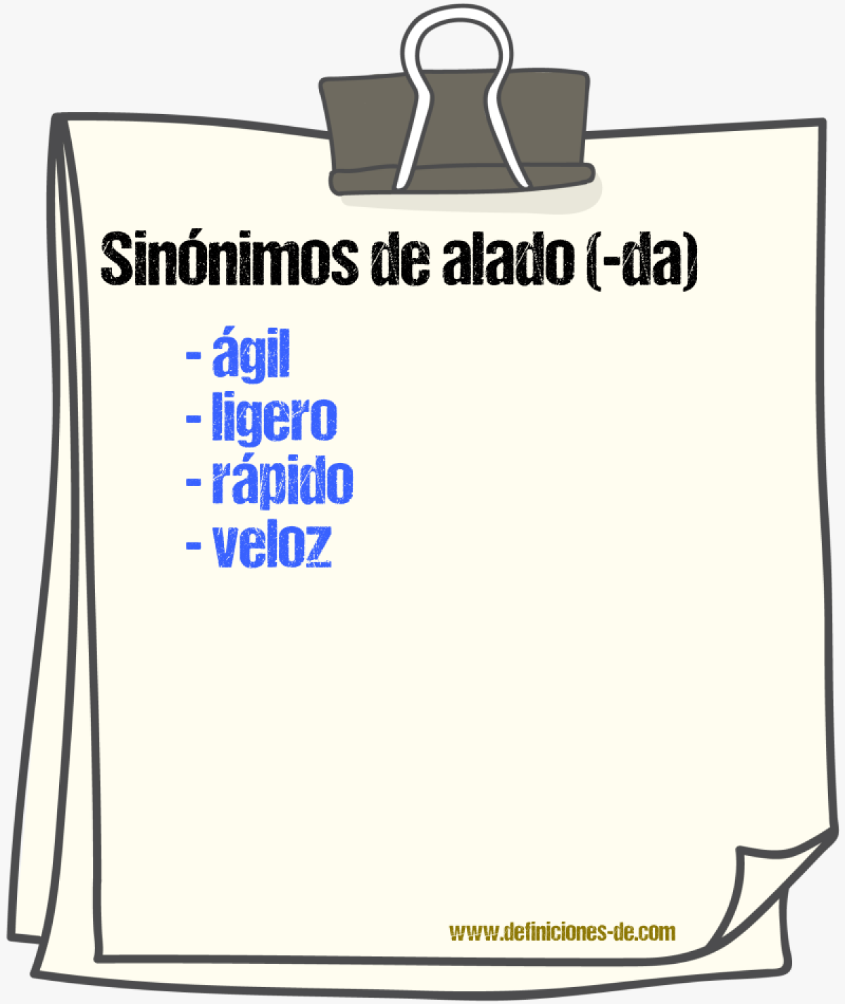 Sinnimos de alado