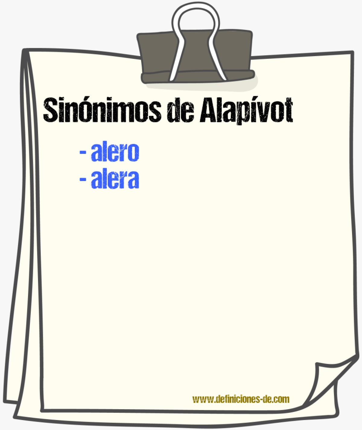 Sinnimos de alapvot