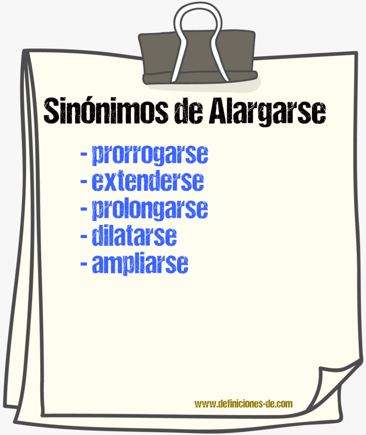 Sinónimos de alargarse