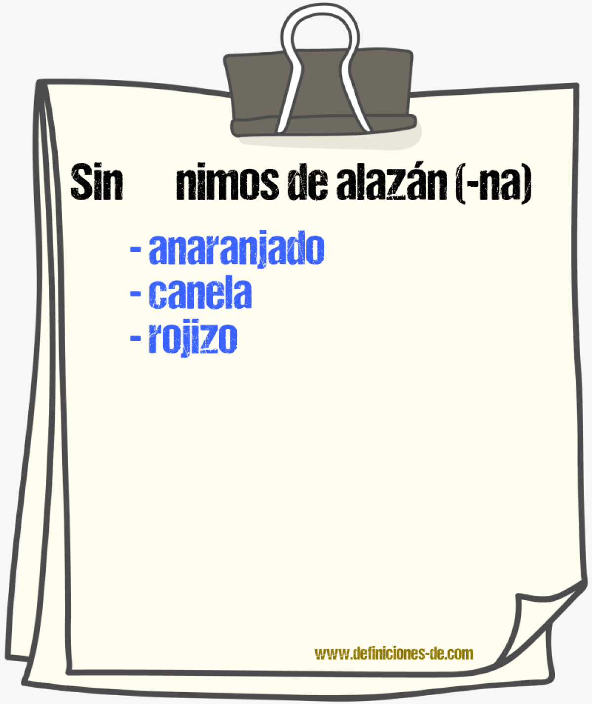 Sinnimos de alazn