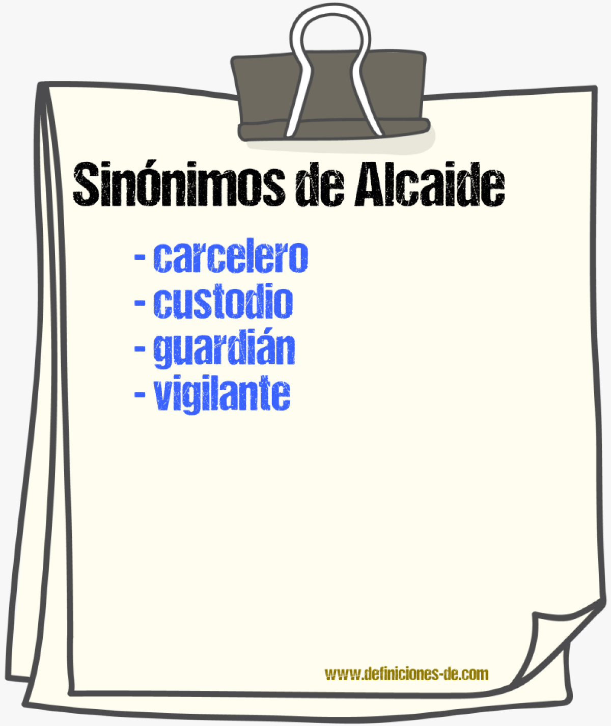 Sinnimos de alcaide