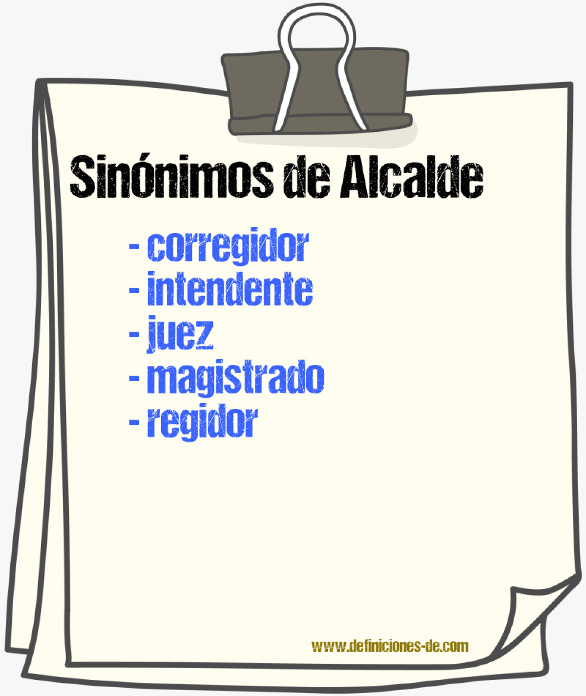 Sinnimos de alcalde