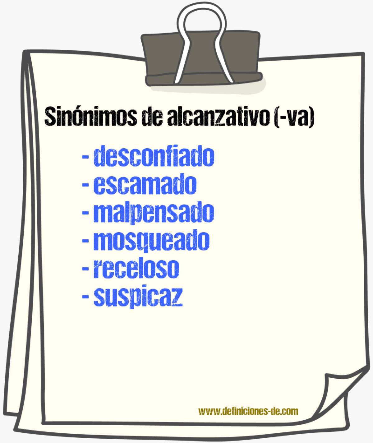 Sinnimos de alcanzativo