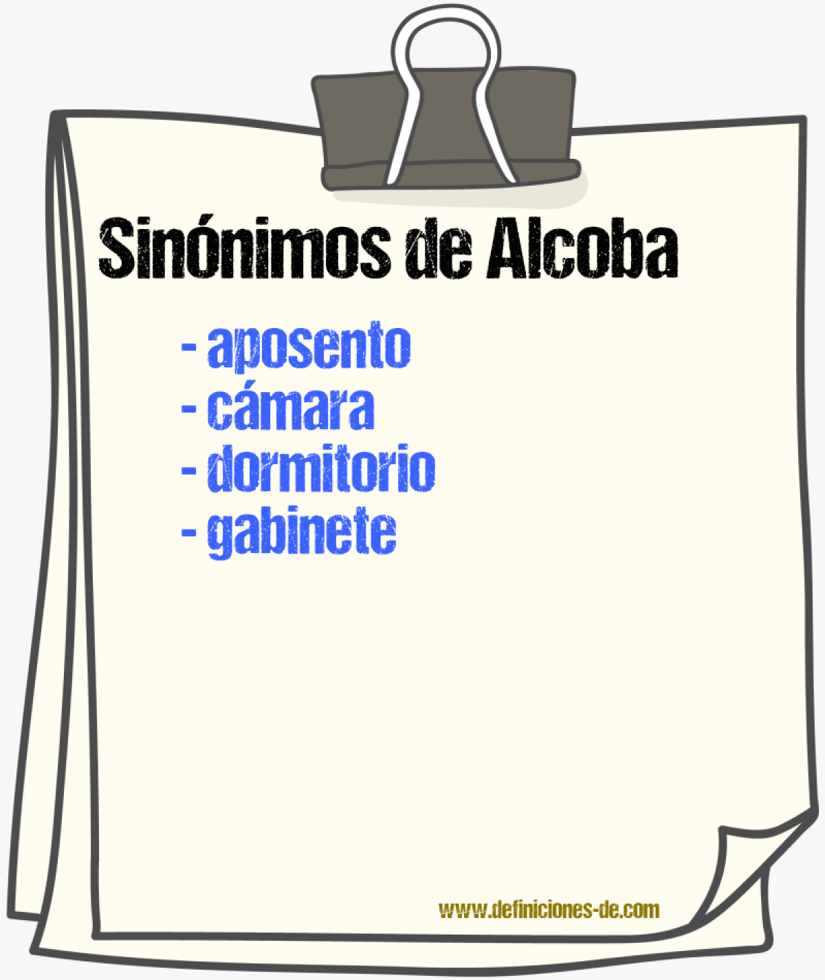 Sinnimos de alcoba