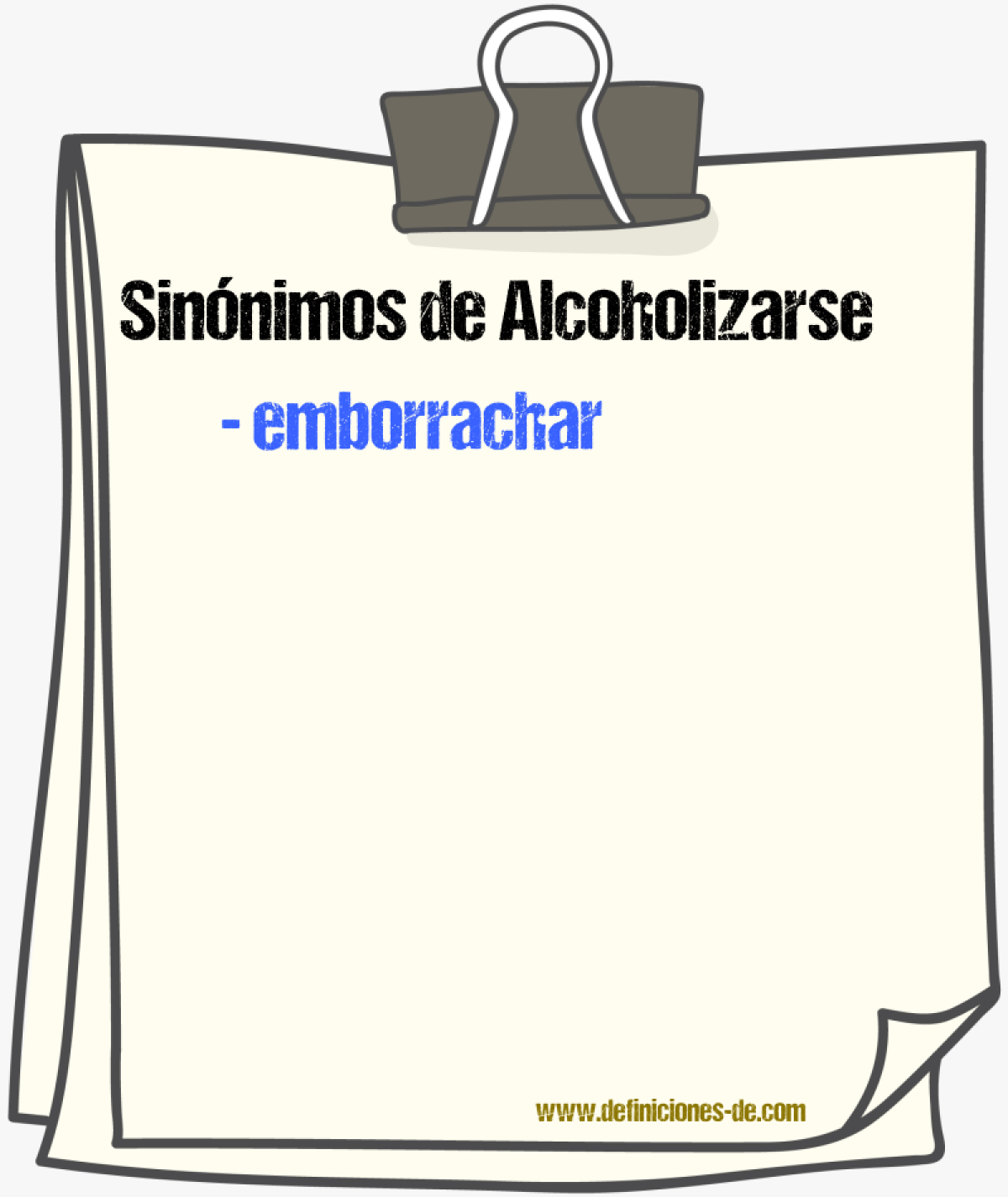 Sinnimos de alcoholizarse