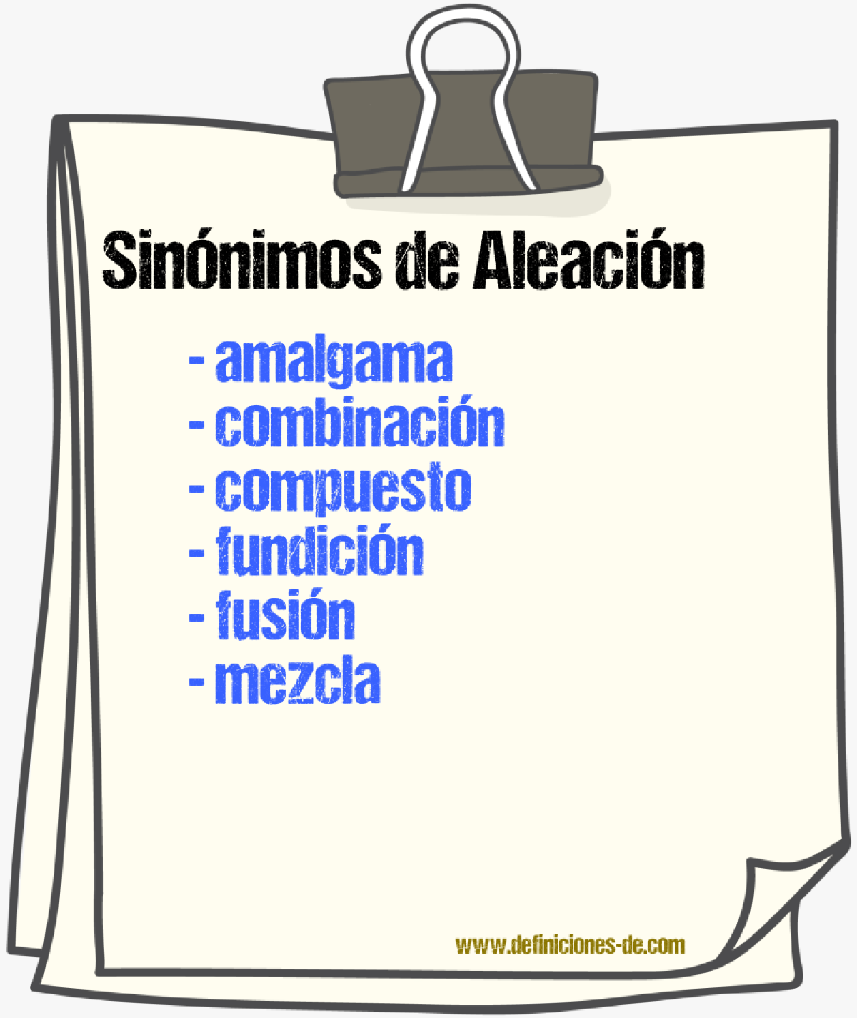 Sinnimos de aleacin