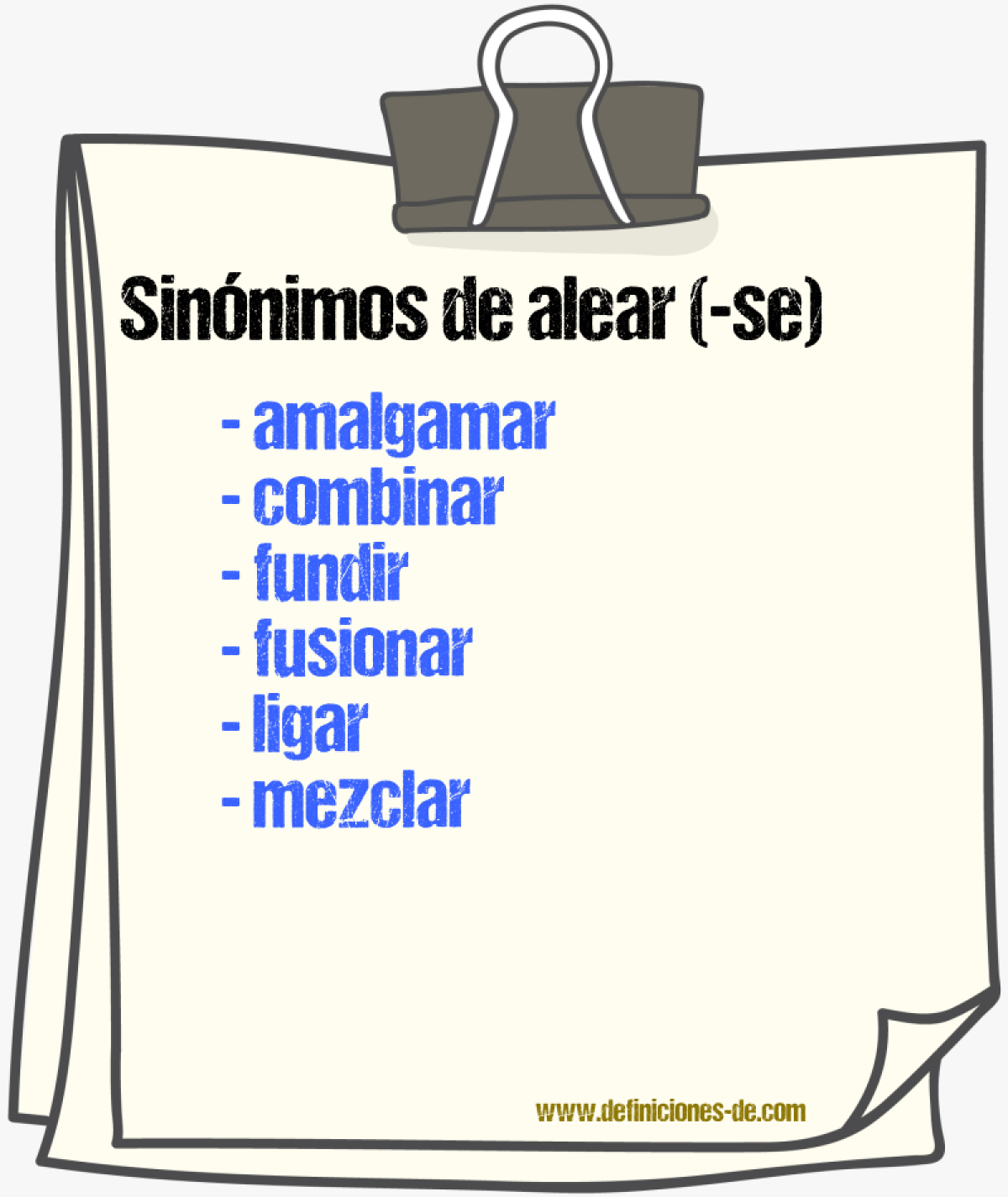 Sinnimos de alear