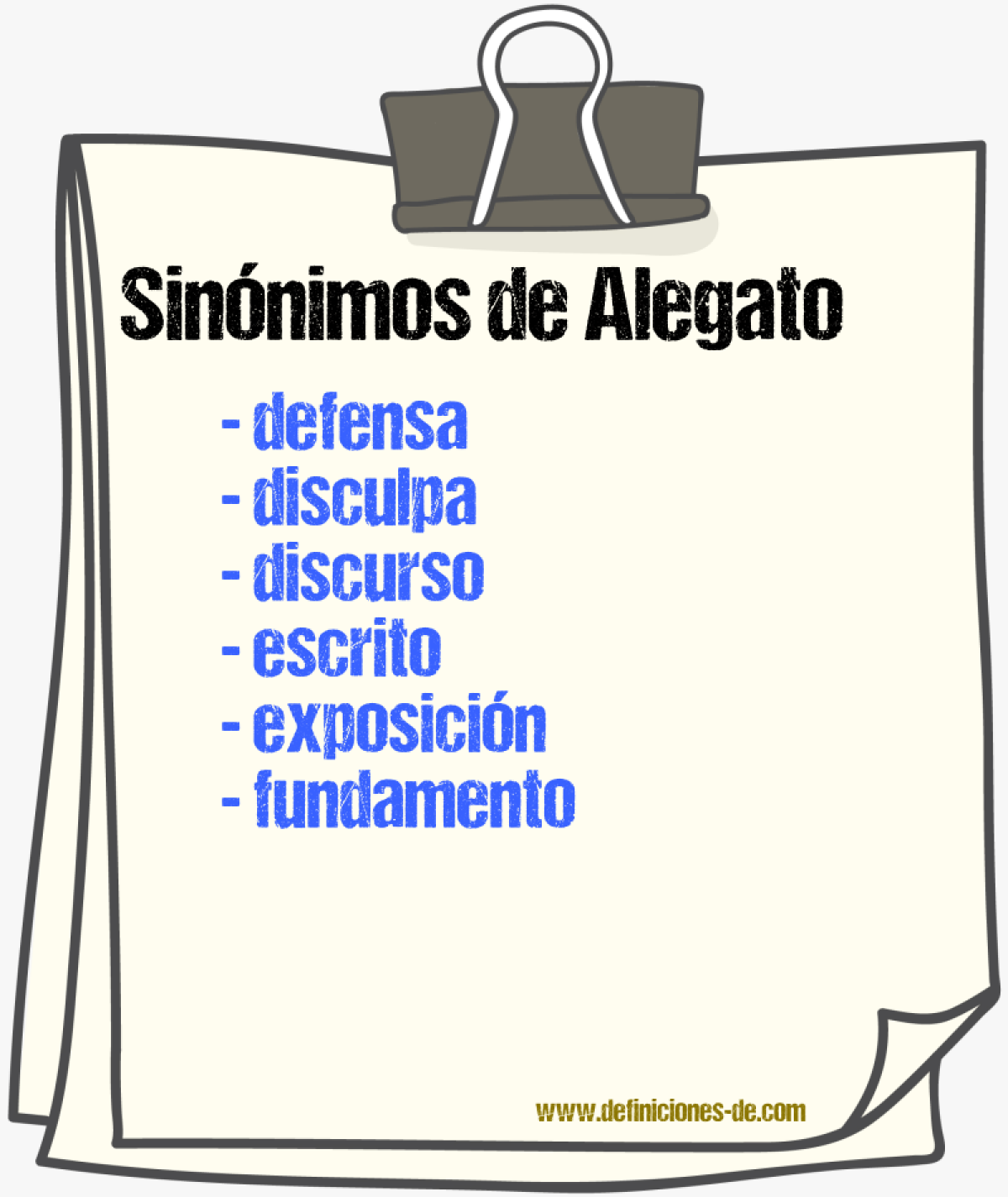 Sinnimos de alegato