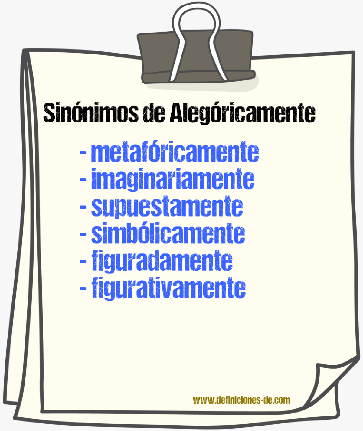 Sinnimos de alegricamente