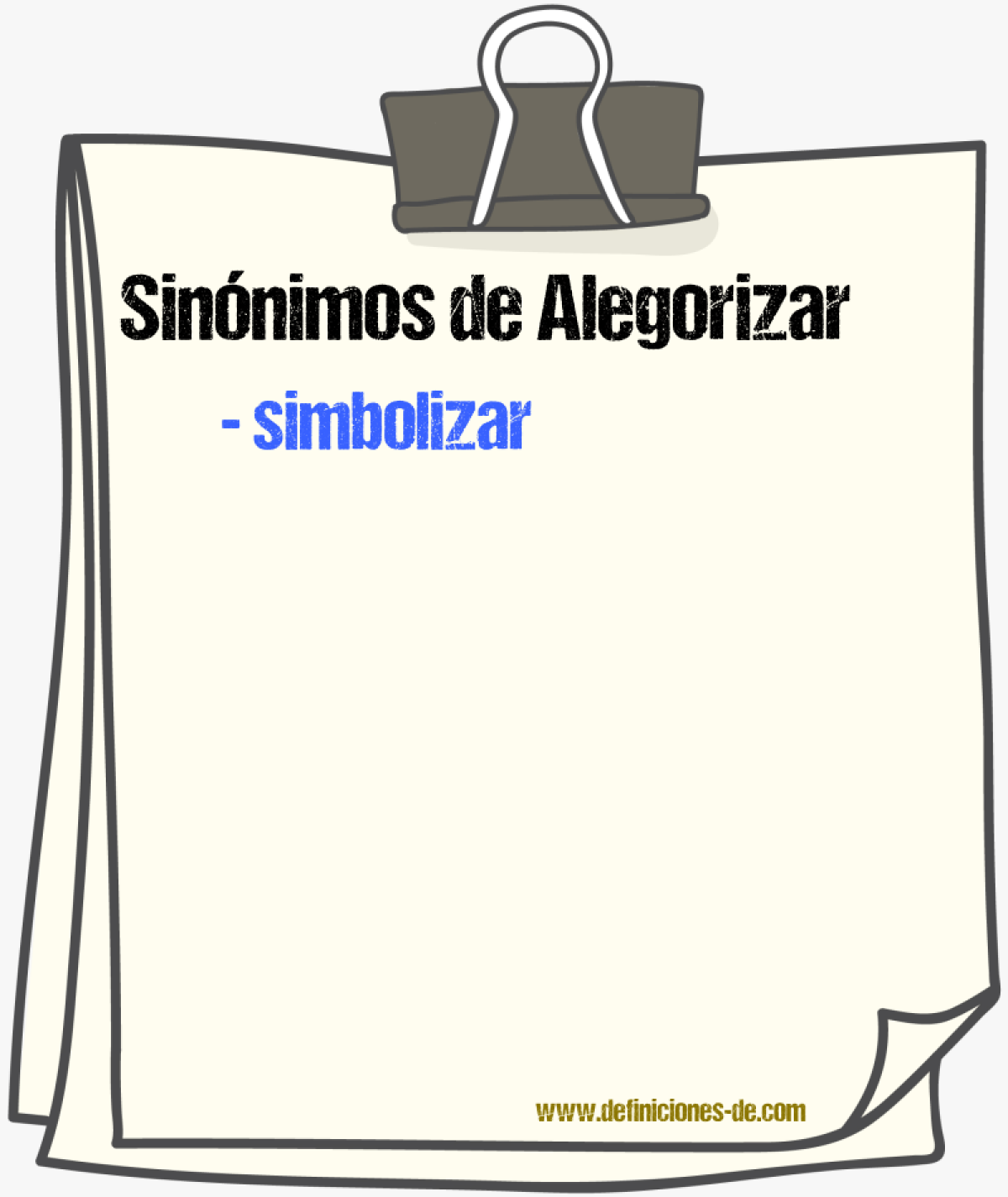 Sinnimos de alegorizar