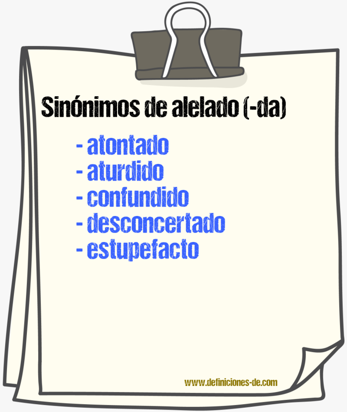 Sinnimos de alelado