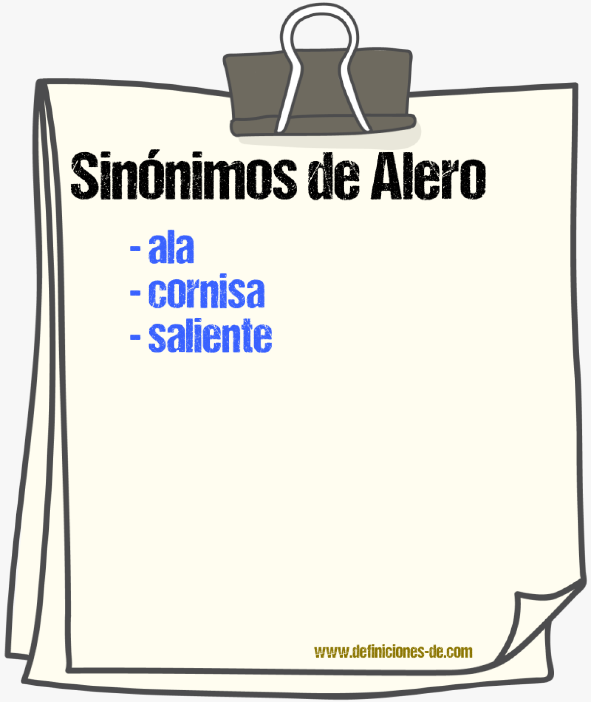 Sinnimos de alero