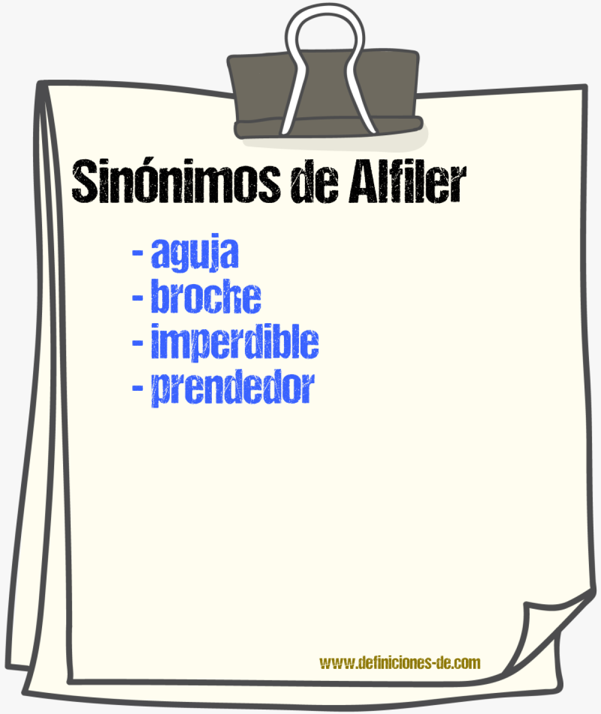 Sinnimos de alfiler