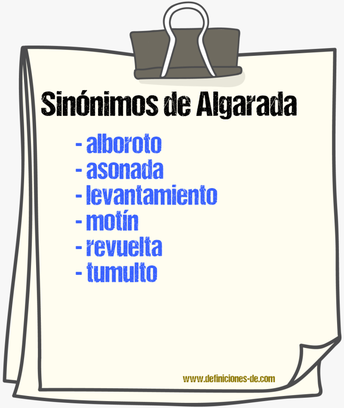 Sinnimos de algarada