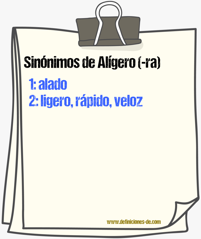 Sinnimos de algero