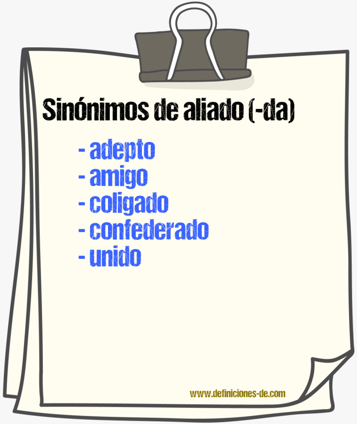 Sinnimos de aliado